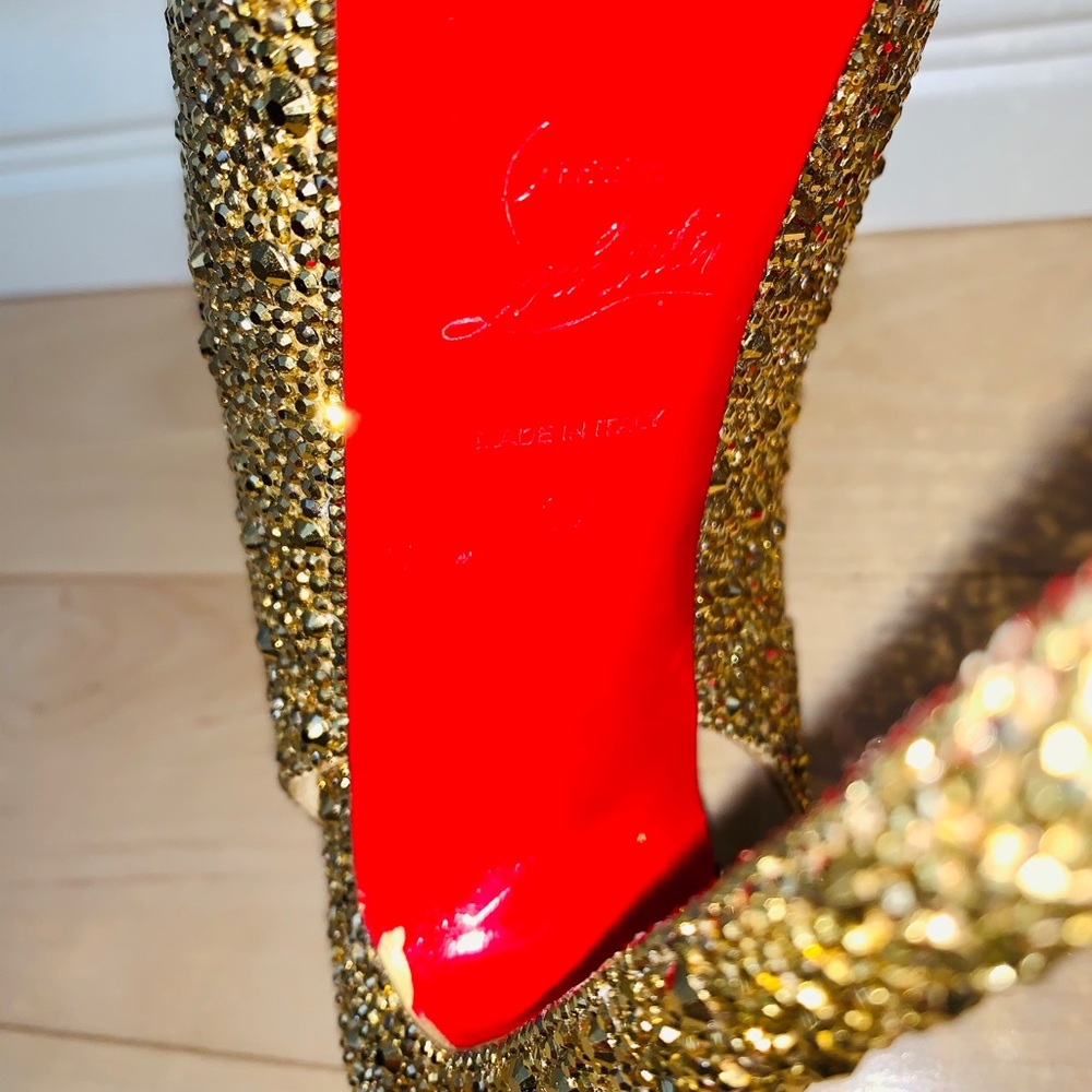 CHRISTIAN LOUBOUTIN DAFFODILS IN GOLD AURUM 160mm - Picture 7 of 8